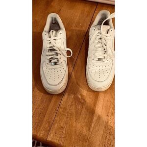 Nike AF1 White Leather Mens Sneakers Size 12.5 (B)
